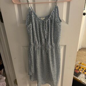 La Hearts Blue and White Floral Spaghetti Strap Dress